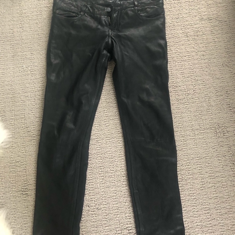SEXY All Saints leather skinny pants!